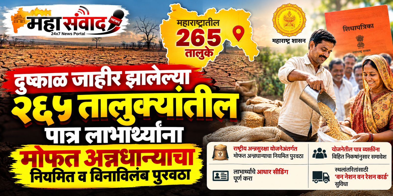 Drought Relief_ Maharashtra’s Free Grain Aid